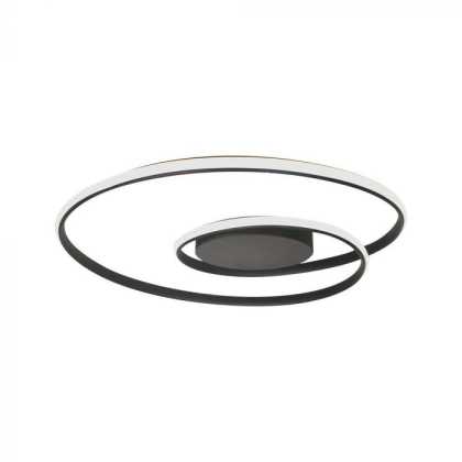 48W LED Designer Ceiling Luminaire 600*50mm Triac Dimmable 3000K Black