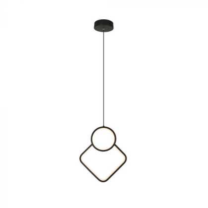 12W LED Designer Metal Hanging Lamp 280 x 1800mm Black Body 3000K