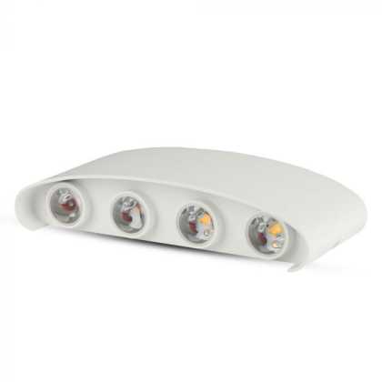 8W LED Wall Light Up/Down Sand White IP54 3000K