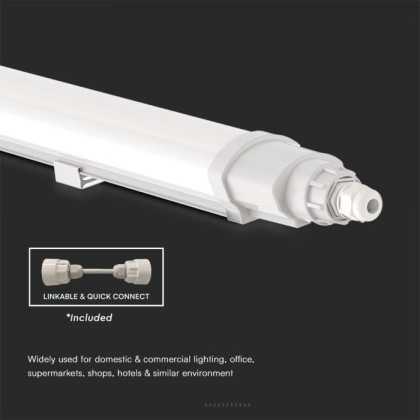 48W LED Feuchtraumleuchte L-SERIE 1500mm 6500K Verknüpfbar