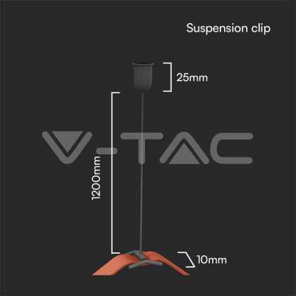 Suspension Clip Max 1200mm Sandy Black Body