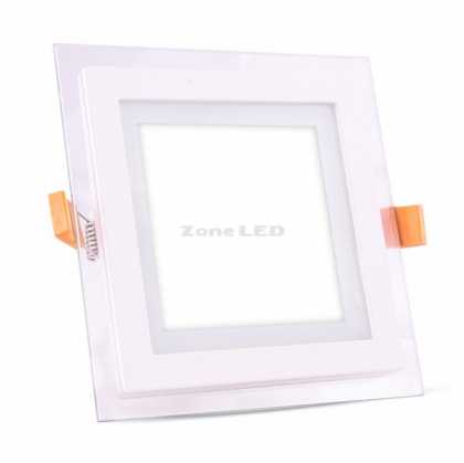 6W LED Mini Quadrat Panel Glas Warmweiß 3000K