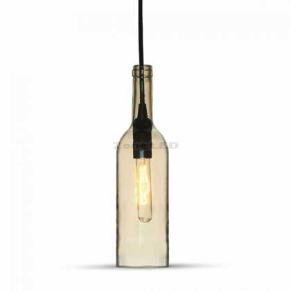 Bottle Pendant Light -  Amber 