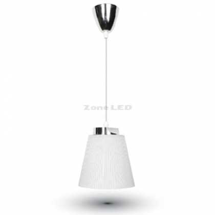 5W LED Deckenlampe - Chrom-Körper + Weiße Schatten