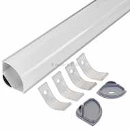Aluminiumprofil für LED-Streifen, Winkelprofil - 2000 mm Länge, Matt