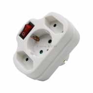 Adapter With Switch & Earthing Contact 2 Socket 2.5 1 Socket 16A 
