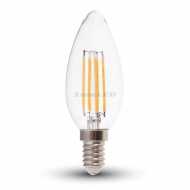 4W E14 Candle Filament Bulb Transparent Glass SAMSUNG Chip 2700K Dimmable