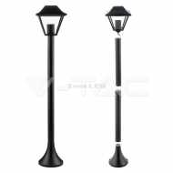 Stand Garden Lamp With Transparent Cover and Black body, IP44, E27 socket