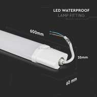 18W-LED Waterproof Lamp Fitting 6500K