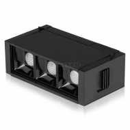 3x1W LED Magnetisches SMD Spot lineares Licht schwarz IP20 24V 4000K