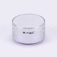 Metal Bluetooth Speaker With Mic & TF Card Slot  400 mah Battery - Silver