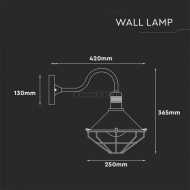 Wall lamp Rose Gold IP65 Down