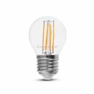 6W G45 E27 LED Glühfäden Birne Lampe 130LM/W 3000K Transparent