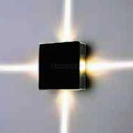 4W LED Wall Light Black Body Square 3000K IP65 4 - Directions Lighting