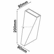 6W Led Wandleuchte   3000K - Schwarz Body