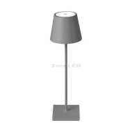 3W LED Table Lamp Rechargeable Touch  Dimmable 4000K - Grey Body