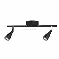 9W LED Double Wall Light 4000K Black Body  