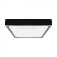 30W LED Ceiling / Dome Light Square Black  Frame IP44 3000K 