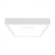 24W LED Ceiling / Dome Light Square White Frame IP44 4000K 