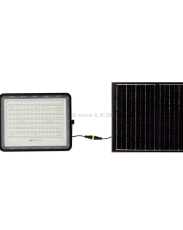 20W LED Solar Flutlicht 6400K austauschbare Batterie 3 m Kabel Schwarzes Gehäuse