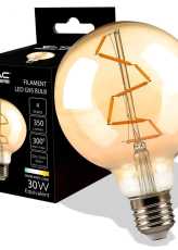 4W LED-Glühbirne E27 G95 Bernstein 2200K