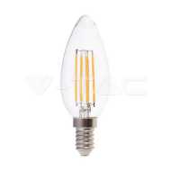 4W LED Bulb  Filament E14 Transparent Cover Candle 4000K