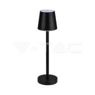 3W LED Table Lamp Rechargeable Touch Dimmable Black Body 3000K