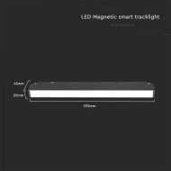 12W LED Magnetisches SMART Tracklight Schwarzes Gehäuse 3 in 1