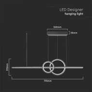 17W LED Designer Hängeleuchte 3 in 1 Schwarz