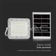 10W LED Solar Flutlicht 6400K Аustauschbare Batterie 3 m Kabel Weißes Gehäuse  