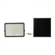 30W LED Solar Floodlight 4000K Replaceable Battery 3m Wire Black Body