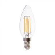 5.5W LED Glühbirne Kerzenform E14 mit Transparenter Abdeckung, Dimmbar 3000K 