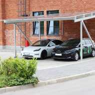 Carport Solar Construction Set Lithium Battery 20kWh + Solar Inverter 8kW + 15 Solar Panels