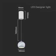 8.5 W LED-Hängelampe Φ100, Weißer Gehäuse 3000K
