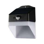 2W LED-Solar-Wandleuchte – Panda Form 200 lm Lithiumbatterie 3,7 V 1200 mAh mit Bewegungssensor 4000 K Schwarz + weißes Gehäuse