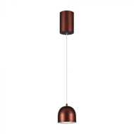 8,5 W LED-Hängelampe, Φ100, Braunes Gehäuse, Verstellbares Kabel, Touch-Ein/Aus 3000 K