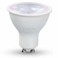 6W GU10 base Plastic LED Spot lamp With Lens SAMSUNG SMD CHIP 6400K