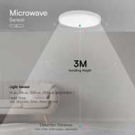 18W LED Dome Light Round Microwave Sensor White Frame 6500K IP44