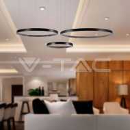 57W LED Designer Hanging Lamp Crystal Black 4000K