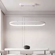 24W LED Hanging Lamp (80*20*100CM) 4000K White Body
