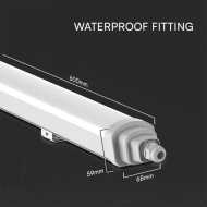 LED Waterproof Lamp SAMSUNG CHIP GT Series 600mm 18W 6500K 120lm/W Quick Connection