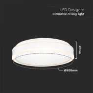 42W LED Designer Ceiling Light Round White 4000K