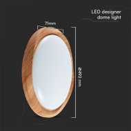 30W / 60W / 30W Designer Domelight Remote Control Dimmable Wood Grain Cyclone Cover