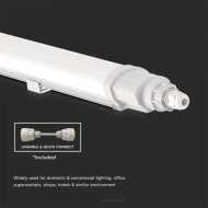 36W LED Feuchtraumleuchte L-SERIE 1200mm 6400K Verknüpfbar