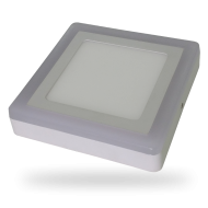 6W+2W LED Surface Panel Downlight - Square 3000K EMC+CR80