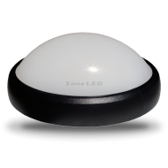 8W LED Aufbaulampe Ovale Kuppel Schwarzer Körper Tageslicht 4500K IP66