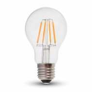 LED Bulb - 4W Filament E27 A60 Clear Cover 6400K - NEW 