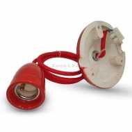 High Frequency Porcelain Lam Holder E27 Red