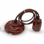 High Frequency Porcelain Lam Holder E27 Brown