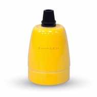 E27 Porcelain Lamp Holder Fitting Yellow